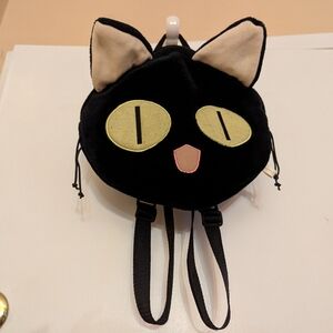 2003 Trigun Anime Kuroneko Sama Cat Head Vintage Kawaii Plush Backpack